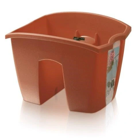 Truhlík na zábradlí CROWN 24,2 cm - terakota