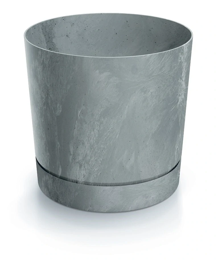 Květináč TUBO P BETON EFFECT 12,8 cm šedá