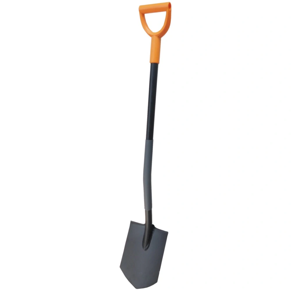 TOPTRADE rýč špičatý, kovová násada, svařovaný, tvarovaný profil, délka 1200 mm, profi