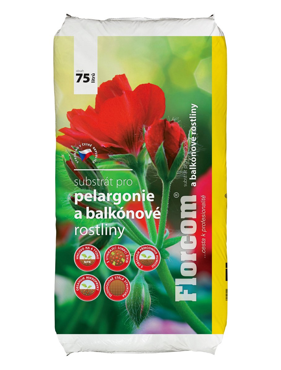 Substrát pro pelargonie a balkonové rostliny 75l