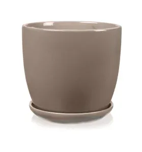 Květináč s podmiskou bežový 15cm