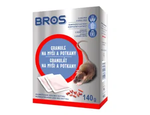 BROS granule na myší a potkany 140g