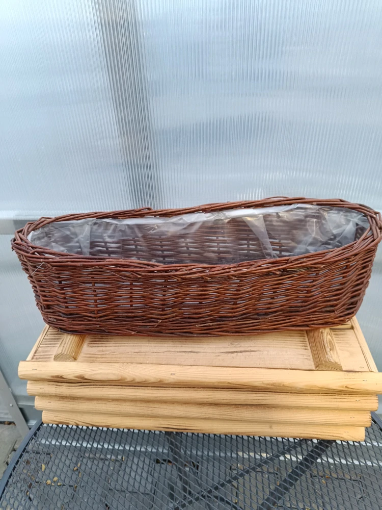 Ratanový košík - oval - 60x21x16cm