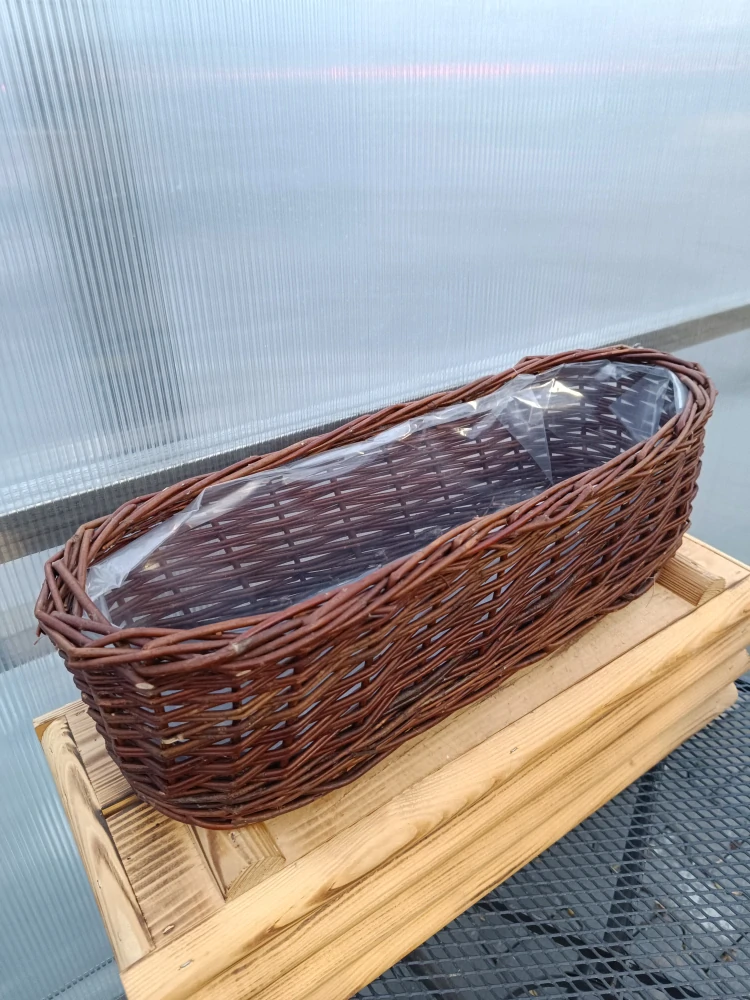 Ratanový košík - oval - 43x32x12cm