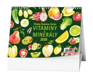 Stolní kalendář 2026 Vitamíny a minerály Renaty Raduše Herber