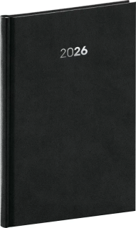 NOTIQUE Týdenní diář Balakon 2026, černý, 15 x 21 cm