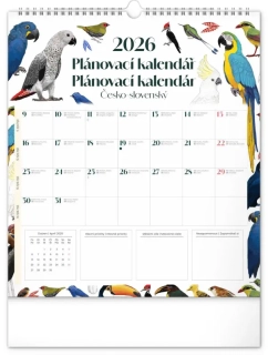 NOTIQUE Nástěnný plánovací kalendář Animalium 2026, 30 x 34 cm
