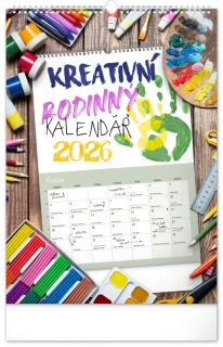 NOTIQUE Kreativní rodinný kalendář 2026, 33 x 46 cm