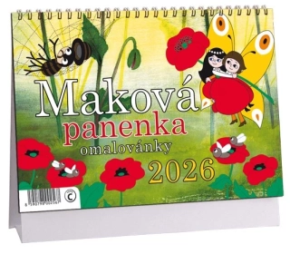 Kalendář Maková panenka 2026 - omalovánky