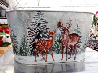Plechový truhlík s vánočním motivem 11x20x11cm