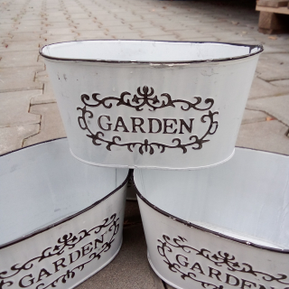 Obal na květináč Garden plech 18cm ovál