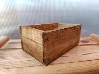 Dřevěná dekorační krabička přírodní 18x11cm