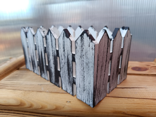 Dřevěná dekorační ohrádka černá 23x12cm
