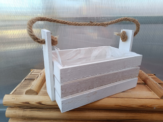 Dřevěný dekorační truhlík Závěs 30x17cm