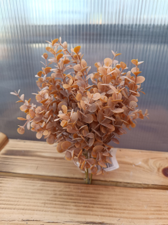 Plastová květina - Eukalyptus - oranžová 30cm