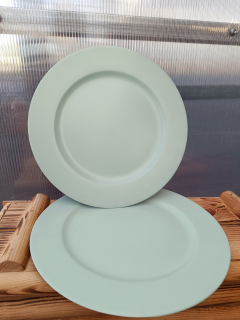 Dekorační talíř kulatý zelený - plast 33cm