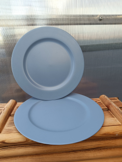 Dekorační talíř kulatý modrý - plast 33cm