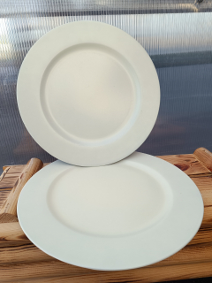 Dekorační talíř kulatý béžový - plast 33cm