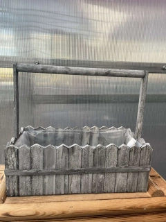 Dřevěný dekorační truhlík 38x17x34cm