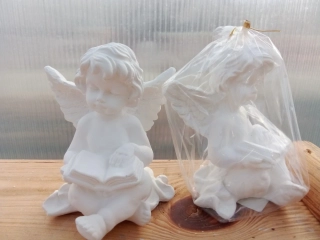 Andělíček - sádrová figurka v.10cm bílá