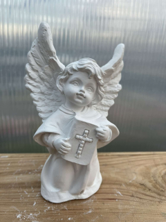 Andělíček - sádrová figurka v.14cm bílá