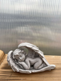 Andělíček - sádrová figurka v.6cm šedá