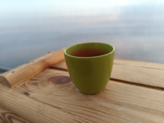 Květináč keramický - mini zelený 7cm