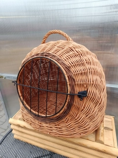 Ratanový přepravní koš na zvířata 46x34x44cm