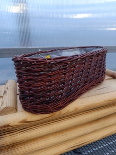 Ratanový košík - oval - 37x16x12cm