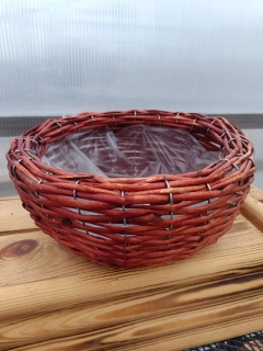 Proutěná mísa hnědá 30x12cm