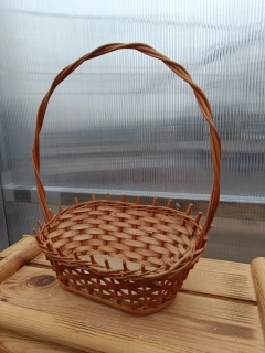 Proutěný košík - přírodní  27x15x34cm