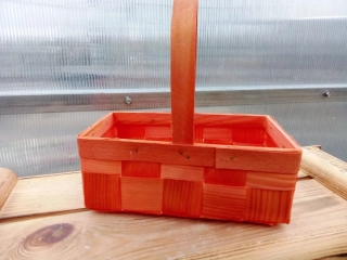 Dýhový košík -oranžový 21x12x22cm