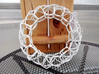 Proutěný věnec bílý 25cm
