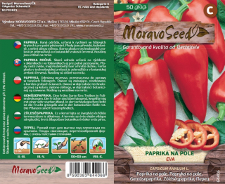 Paprika roční raná Eva - osivo