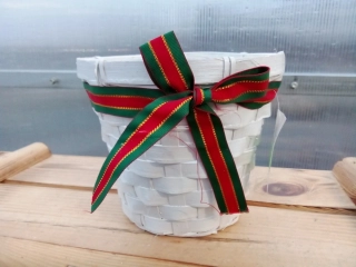 Ratanový košík bílý 16x14cm