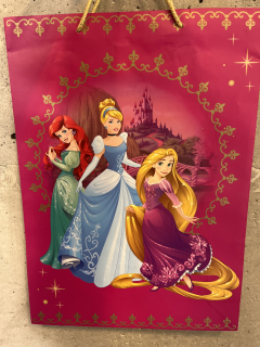 Dárková taška růžová - Disney princess 33x45cm