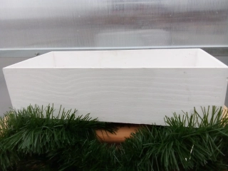Dřevěná krabička bílá 41cm