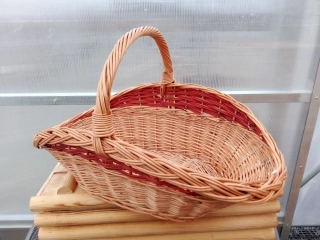 Proutěný koš na dřevo 33 cm
