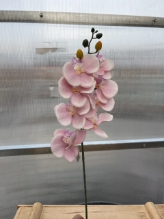 Uměla květina  - Orchidej narůžovělá 79cm 