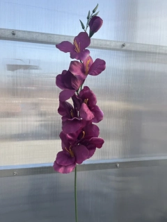 Umělá květina - Gladiola fialová - 63cm