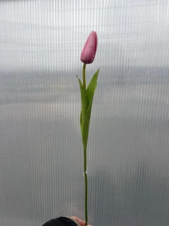 Plastová květina - Tulipán růžový 48cm