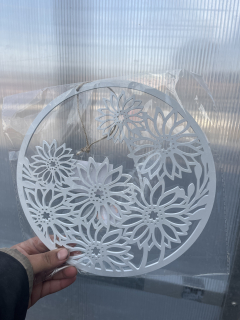 Vánoční dekorace - k zavěšení - koule bílá - 25cm