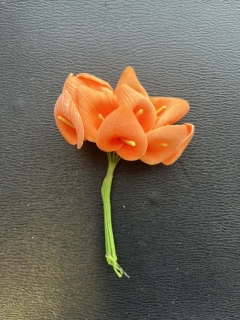 Dekorační větvičky Kala oranžová  12cm