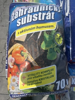 Substrát zahradnický AGRO s aktivním humusem70l