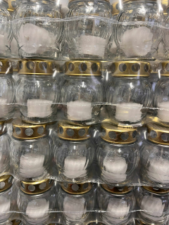 Svícen hřbitovní - 10cm sklo/plast balení 10ks