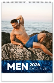Nástěnný kalendář Men Exclusive 2026, 33 x 46 cm